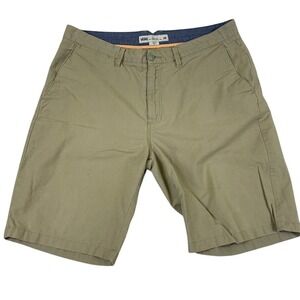 Vans Off The Wall Mens Chino Shorts Size 36 Khaki Tan Flat Front Casual Skate